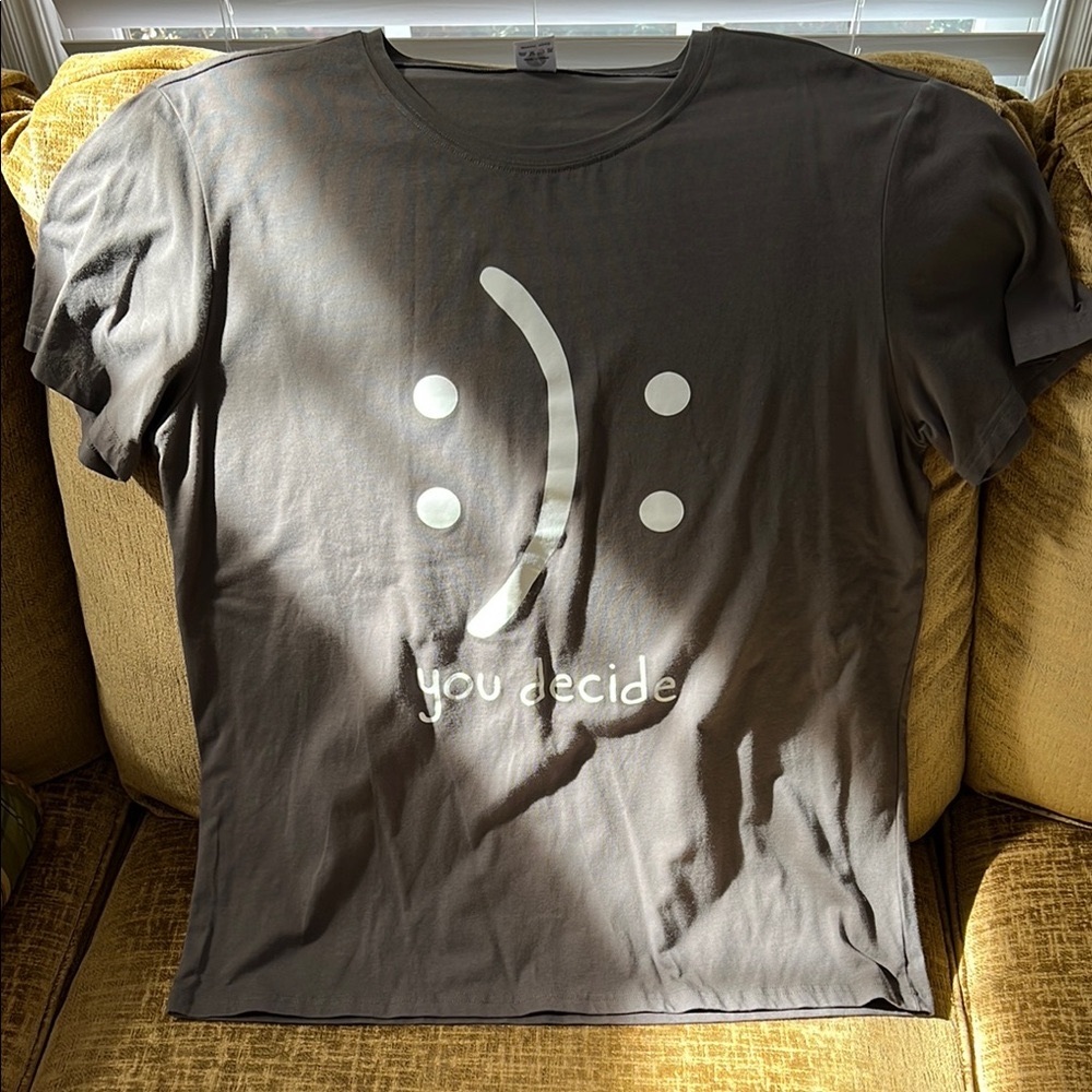 NWOT Expressive Tee with Emoticon Design - Picture 2 of 4